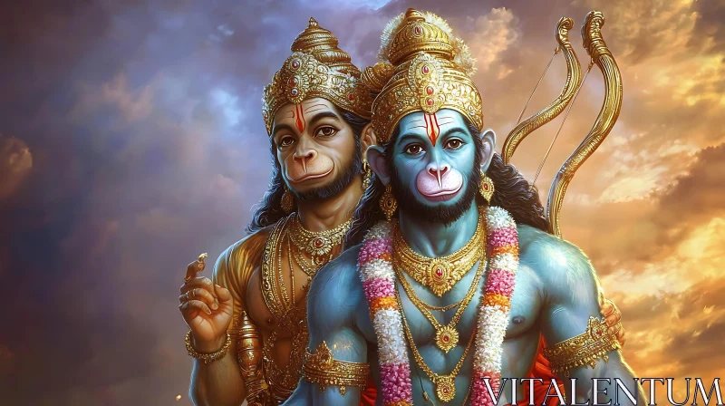 Hindu Gods Artwork AI Image