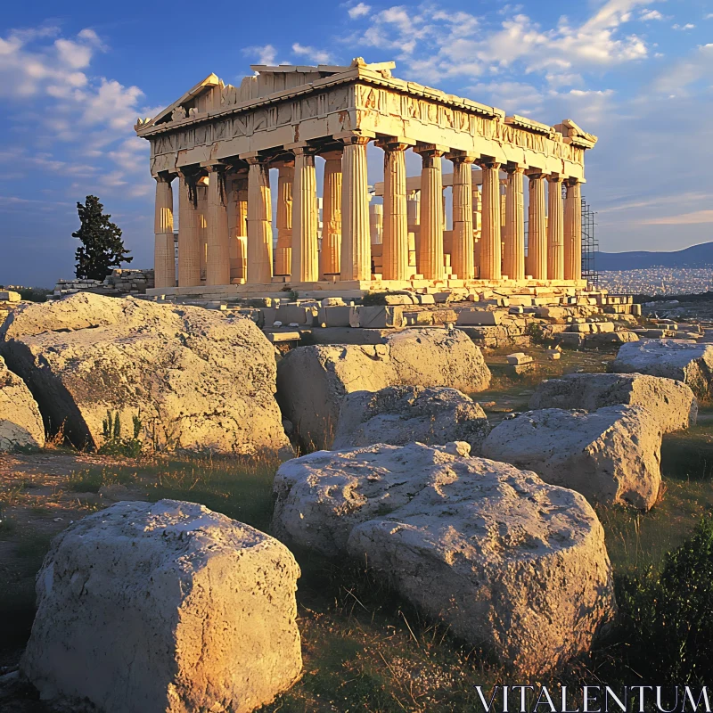 Acropolis Parthenon: A Glimpse into Ancient Greece AI Image