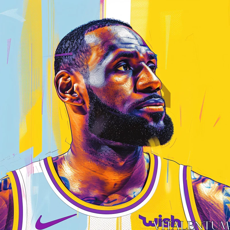 AI ART Bold and Vivid LeBron James Art