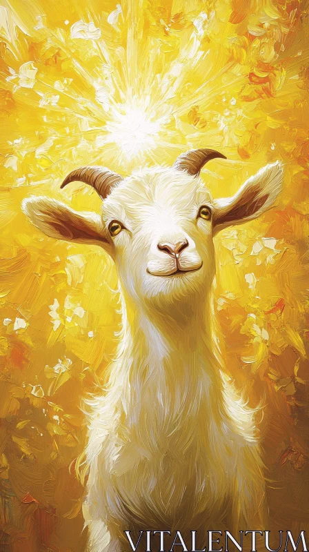 Radiant Goat Art AI Image