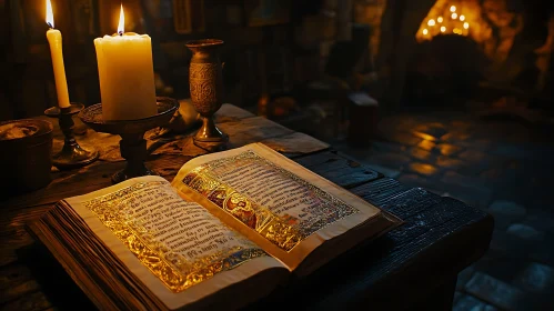 Old Tome by Candlelight