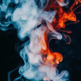 Mesmerizing Smoke Art in Red and Blue