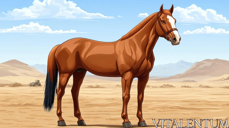 AI ART Desert Horse Marvel