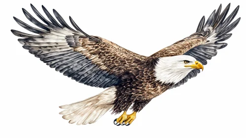 Illustration of a Soaring Eagle