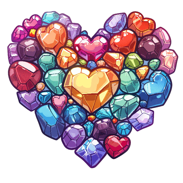 Gem-Heart Design POD Design