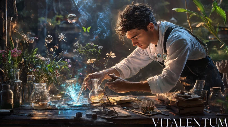 AI ART Vintage Alchemist at Work