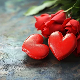 Hearts and Roses Still Life