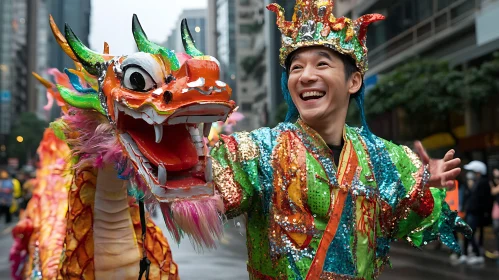 Festive Dragon Dance Performance
