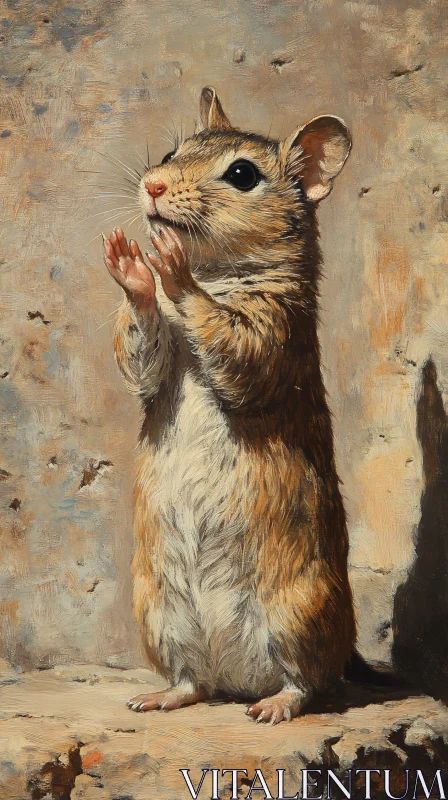 AI ART Portrait of a Standing Mouse