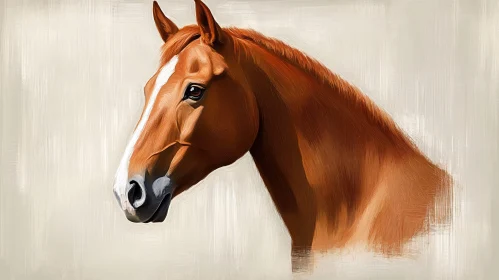 Brown Horse Art Depiction