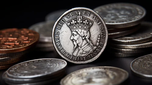 British Crown Dominates Foreign Exchange Market: A Silver Styled Wealthy Portraiture