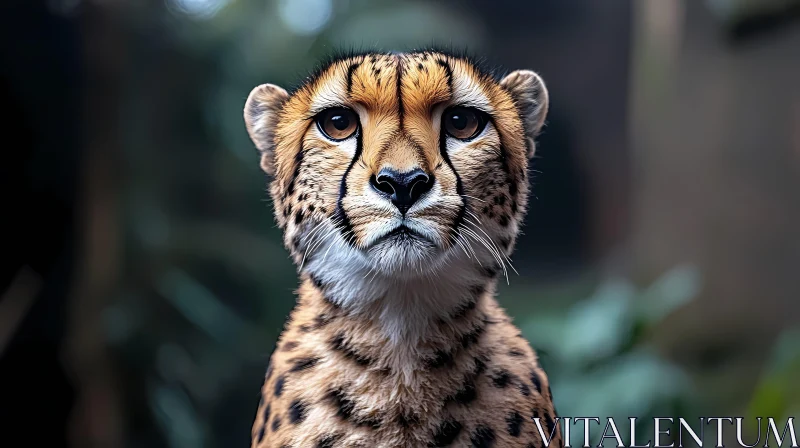 Cheetah Close-up Wildlife Photography AI Image