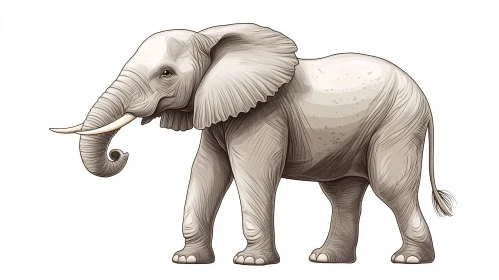 Artistic Elephant Depiction