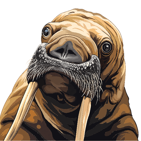 POD Design Artistic Walrus for T-Shirt