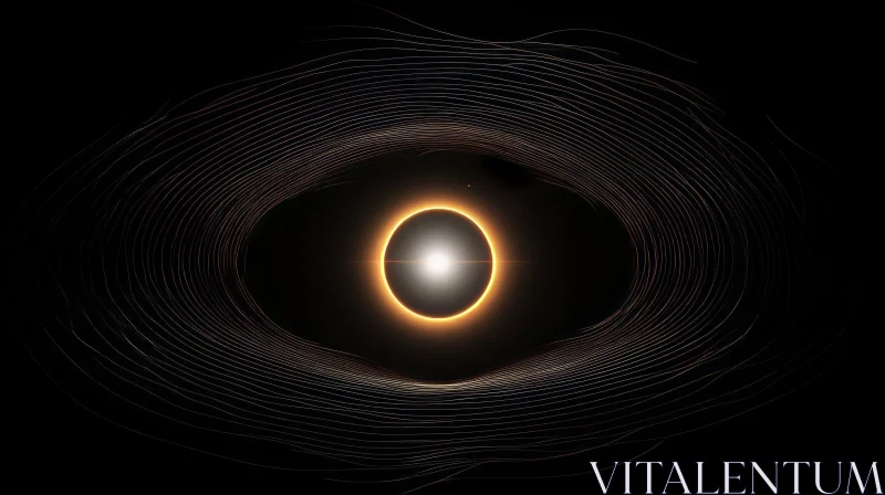 Ethereal Black Hole with Orange Light: Hyper-Detailed Abstract Art AI Image