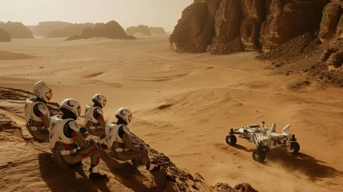 Exploring Mars with a Small Rover: Iconic Imagery and Lively Action Poses