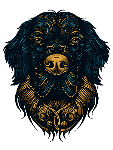 Realistic Dog Head Illustration for T-Shirt Design POD Design