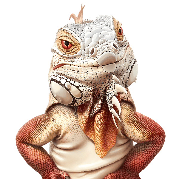 Unique Iguana Art Design T-Shirt POD Design