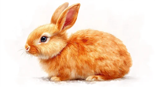 Charming Fluffy Bunny Art