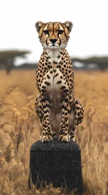 Cheetah in the Tranquil Savannah