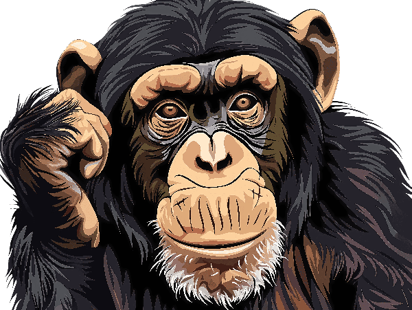 POD Design Chimpanzee Art for Apparel