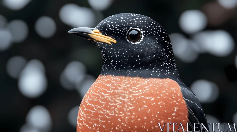 Spotted Bird Close-Up AI Image