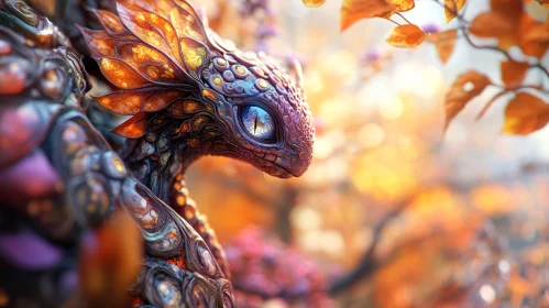 Autumn Dragon Fantasy Art