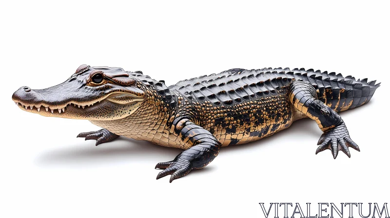 Realistic Alligator Illustration AI Image