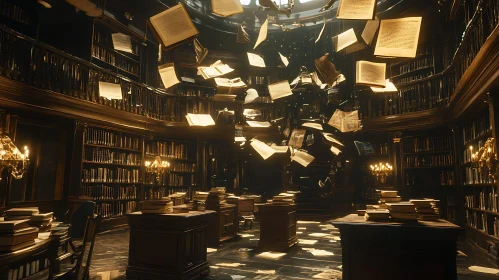 Enchanted Library Scene