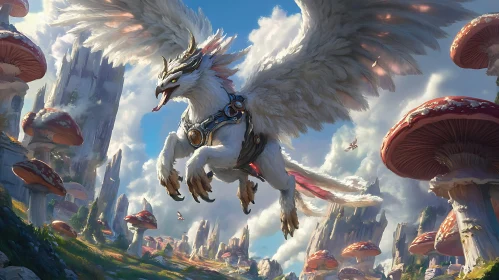 Winged Beast in Fantasy Realm