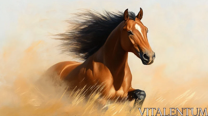 AI ART Graceful Equine in Motion