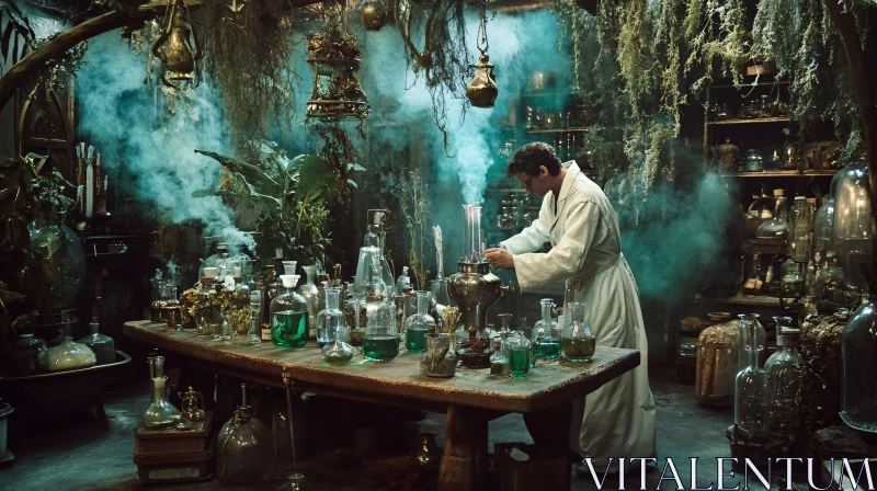 Potions Master in the Alchemist's Lab AI Image