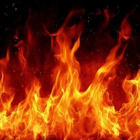 Vibrant Orange and Yellow Flames