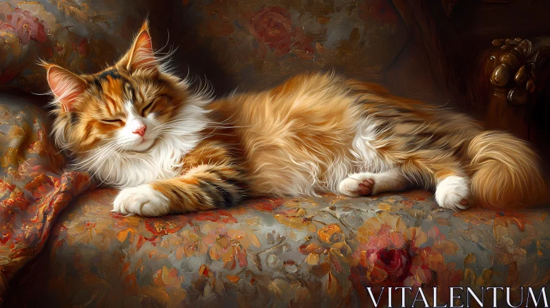 AI ART Serenity of a Resting Feline