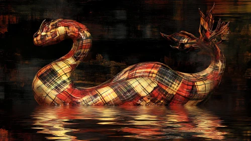 Plaid Monster in Water