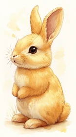 Illustrated Fluffy Rabbit