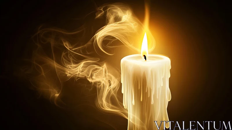 Serene Candlelight and Smoky Ambience AI Image