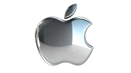 Metallic Apple Brand Symbol