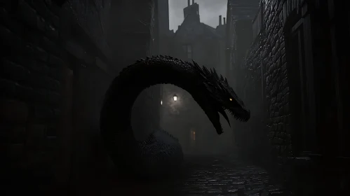 Dragon in Gothic Alley