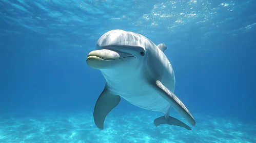 Gentle Dolphin in Ocean Waters