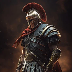Ancient Warrior with Plumed Helmet
