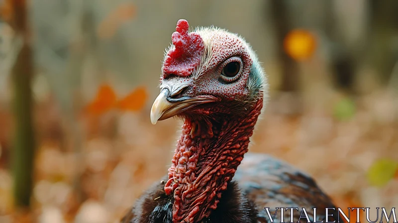 AI ART Detailed Turkey Headshot