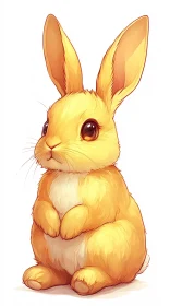 Adorable Yellow Rabbit Art