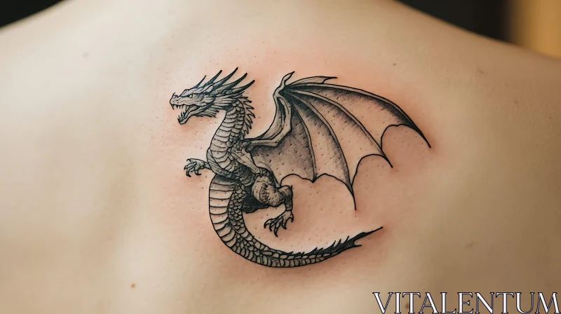 AI ART Dragon Tattoo on Skin