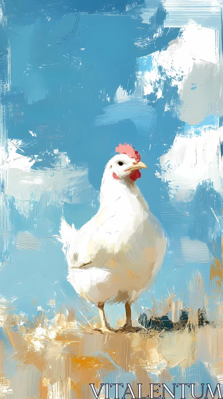 Farm Animal Art in Impressionist Style AI Image