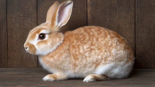 Cute Brown Rabbit Portrait