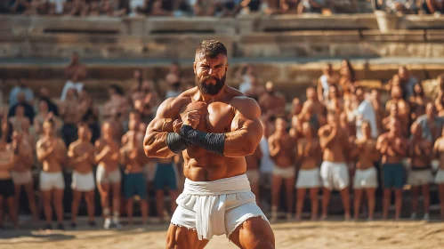Bearded Warrior in Arena