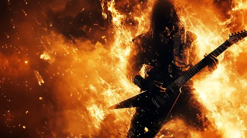 Surreal Rockstar in Fire