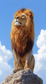 Regal Lion in Nature's Glory