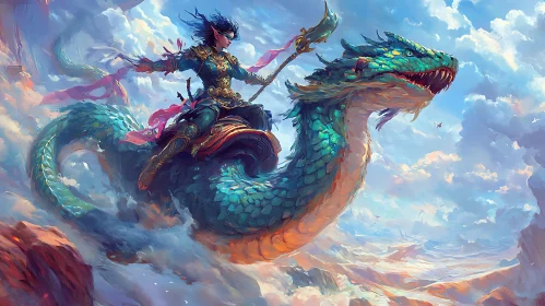 Fantasy Dragon Rider Art